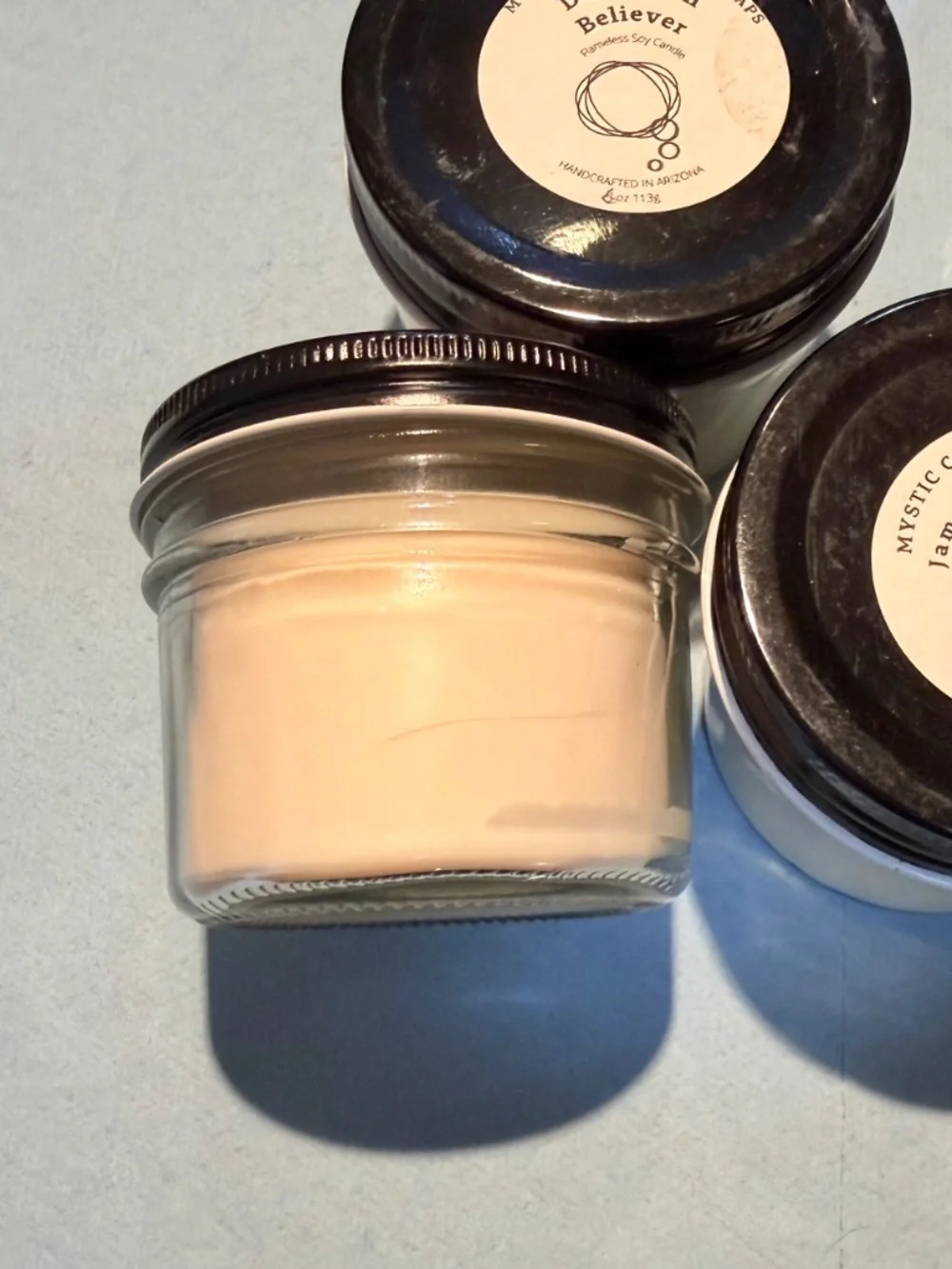 Handcrafted Soy Wickless Candles in Various Scents